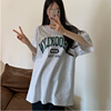 mrdong韩国男女newyork经典，英文印花学院，风休闲阔版短袖t恤