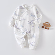 新生儿衣服秋冬季婴儿，连体衣初生满月宝宝，和尚服夹棉保暖哈衣爬服