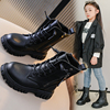 女童靴子秋冬2023韩版英伦风，儿童马丁靴，中大童女孩公主皮短靴
