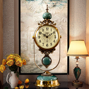 欧式复古机械座钟，高端大气美式坐钟钟表客厅，家用台式创意轻奢时钟