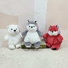 发福哈士奇公仔慵懒狐狸抱枕可爱北极熊毛绒玩具礼物儿童