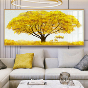 大气客厅装饰画沙发背景墙，挂画2024轻奢感发财树现代简约壁画