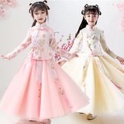 2023汉服女童唐装，古装超仙中国风，小女孩襦裙公主连衣裙洋气