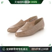 日本直邮Menue menue 尖头平底鞋（1037 Greige Croco pu）