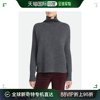 韩国直邮VANESSA BRUNO 毛衣 22FW 深灰色 单色 高领 羊毛混纺 针