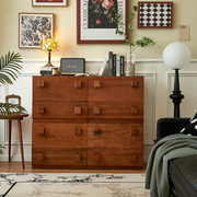 高档法式中古电视柜纯实木斗柜组合柜客厅靠墙沙发边柜卧室床尾储