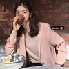 韩国小西装外套女中长款韩版2021春季休闲百搭减龄粉色小西服