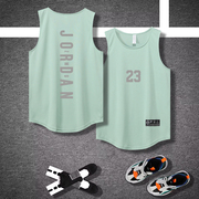 篮球运动背心飞人詹姆斯AJ23健身跑步无袖坎肩速干训练T恤男女