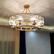 法式轻奢客厅主灯美式水晶，吊灯大气餐厅，灯卧室灯圆形复古中山灯具