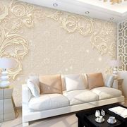 欧式电视背景墙壁纸客厅，沙发简约大气壁布8d无缝环保，浮雕影视墙画