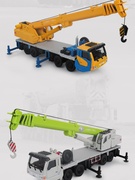 凯迪威大型起重机车模汽车模型，工程车儿童玩具，挖掘机翻斗吊车男孩