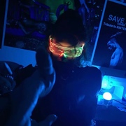 赛博朋克未来科技感LED眼镜个性潮男女拍照超酷酒吧科幻发光墨镜