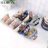 日本米饭碗进口美浓烧家用卡通招财猫陶瓷碗釉下彩日式餐具