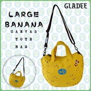 怪脾氣麻麻，日本正版gladee两用大容量休闲香蕉帆布包礼物