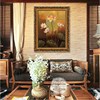 欧式喷绘油画客厅装饰画古典花卉有框画餐厅玄关过道挂画卧室壁画