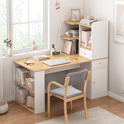 转角书桌带书柜一体，简约家用台式电脑桌子l型，卧室学生拐角写字桌