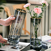 北欧简约创意轻奢透明花瓶，水养富贵竹百合，玻璃插花瓶客厅餐桌摆件