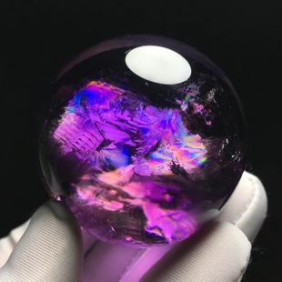 天然紫水晶球水晶能量高，颜色漂亮晶体透亮，原矿原色水晶摆件