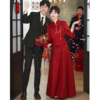 红色敬酒服新娘旗袍套装结婚便装回门新中式轻国风订婚礼服裙