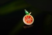 冬橙子日系时尚橘子防走光胸针扣可爱小领针小胸针饰品水果