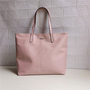 出口欧美包包大容量托特包微瑕疵清货单肩手提包，软皮粉色通勤女包