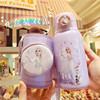迪士尼冰雪保温杯子爱莎米奇男女宝宝316吸管，双盖儿童小学生水壶