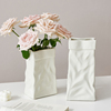 小众白色陶瓷花瓶高级感复古简约鲜花玫瑰插干花客厅餐桌创意摆件