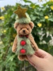 新年挂件大红色熊礼物(熊礼物，)热门网红圣诞树挂件手工泰迪熊diy饰品