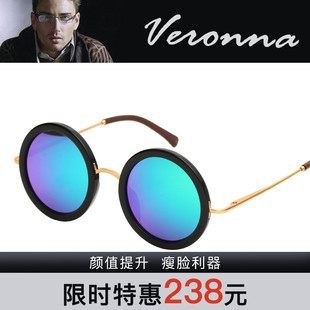 维罗纳圆形复古眼镜炫彩镜片百搭太阳眼镜男女款框架THE ROW