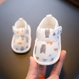 婴儿鞋春夏秋季0-1岁男女宝宝，3-6-12个月软底，8手工棉布鞋学步凉鞋