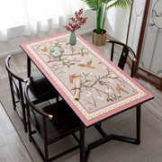 中国风实木餐桌垫加厚隔热客厅茶几，布防水(布，防水)防油免洗可定制方桌垫
