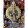 千手观音菩萨佛像男女守护神1米2纯铜鎏金彩绘西藏供奉金铜像摆件
