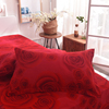 结婚喜庆大红色单品枕头套加厚磨毛，枕芯套单件枕套一对装48*74cm