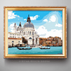 欧式diy数字油画风景水城威尼斯涂色手工填色自绘装饰油彩画