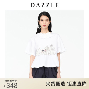 dazzle地素奥莱巴巴爸爸系列，刺绣薄款白衬衫女2d3d3061c