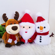 雪人毛绒玩具公仔圣诞老人抱枕可爱麋鹿玩偶摆件圣诞节礼物布娃娃