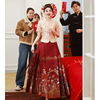 红色马面裙敬酒服新娘旗袍，新中式婚服结婚礼服订婚套装改良小个子