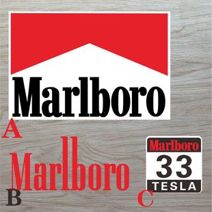 个性改装适用于marlboro万宝路汽车贴纸反光镜后视镜划痕贴克鲁兹