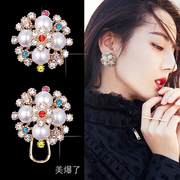 珍珠耳钉 925纯银镶钻耳环女日韩国时尚气质简约个性防过敏耳饰品