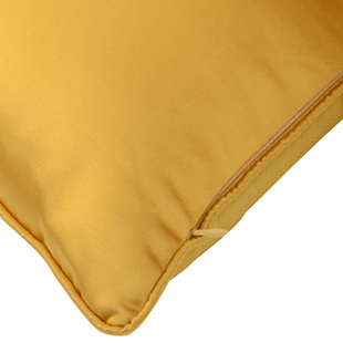 定制新美式抱枕沙发靠垫 别墅客厅现代黄色绸缎轻奢长条家居靠枕