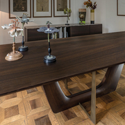 意式轻奢大理石长方形餐桌椅，组合北欧现代简约港式大小户型餐台