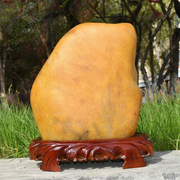 新疆金丝玉戈壁玉天然原石籽料摆件手把件手玩雕刻件奇石玉石