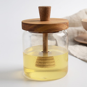 北欧简约风玻璃密封罐蜂蜜罐分装瓶韩式储物罐家用无铅
