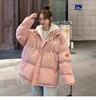 胖mm大码棉服女外套冬季韩版短款面包服小个子港风宽松羽绒服学生