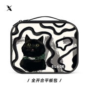 插画黑猫平板收纳包适用于华为matepad11外带包ipad12苹果pro12.9英寸，air手提内胆包mini6小米惠普平板保护套