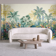 墙酷 现代简约风景植物壁纸定制无缝墙布客厅卧室背景壁画 春晓