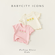 宝宝短袖女宝t恤女童夏装，婴儿背心1一2岁婴幼儿衣服宝宝夏季上衣