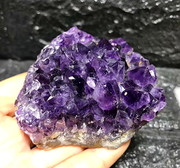 天然乌拉圭紫水晶簇洞片原石原矿，消磁紫晶块原矿把玩小摆件a18