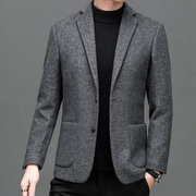 男装上市常规款标准羊毛西装时尚都市2024年春季西装领