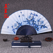 王星记扇子女式折扇中国风女扇绢扇古风舞蹈，扇和风日式折叠扇